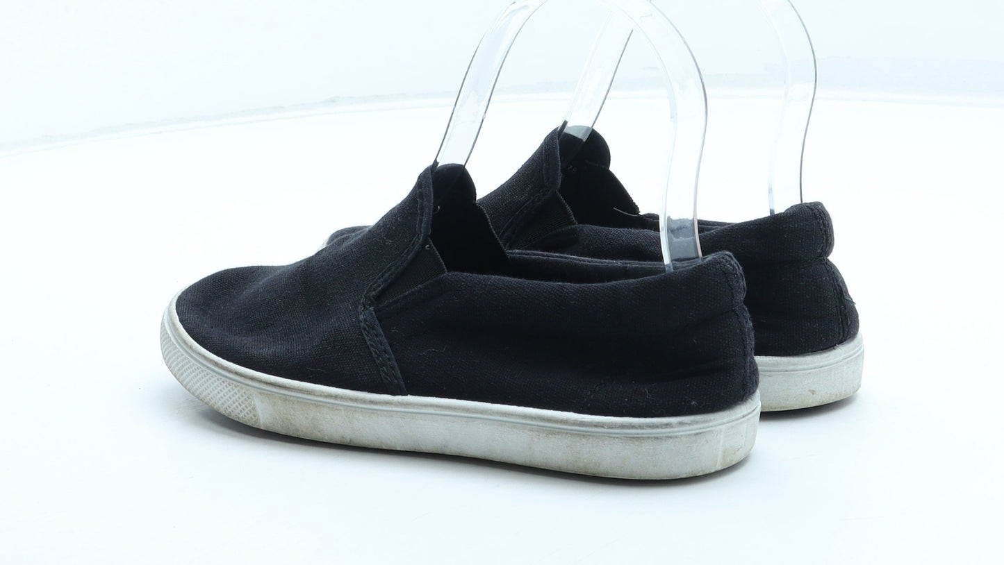 Primark Boys Black Polyester Slip On Casual UK 1