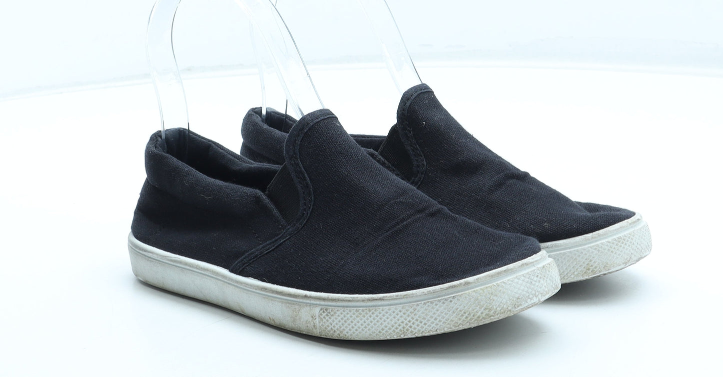 Primark Boys Black Polyester Slip On Casual UK 1