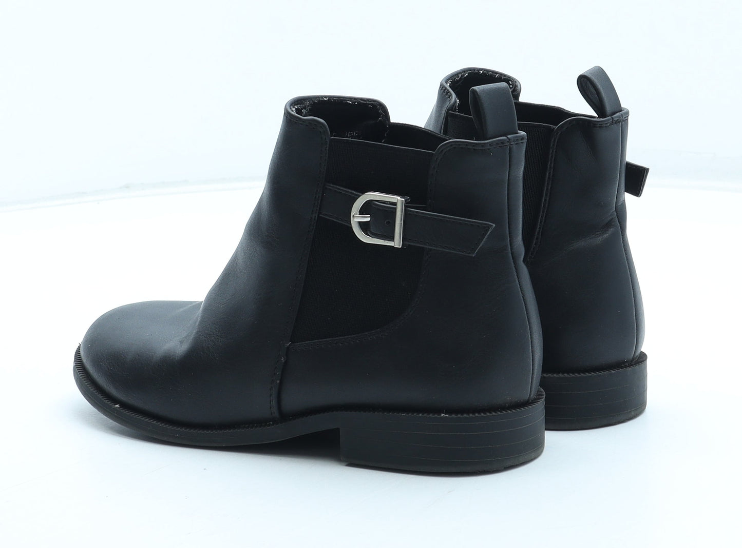 Primark Girls Black Polyurethane Chelsea Boot UK 1