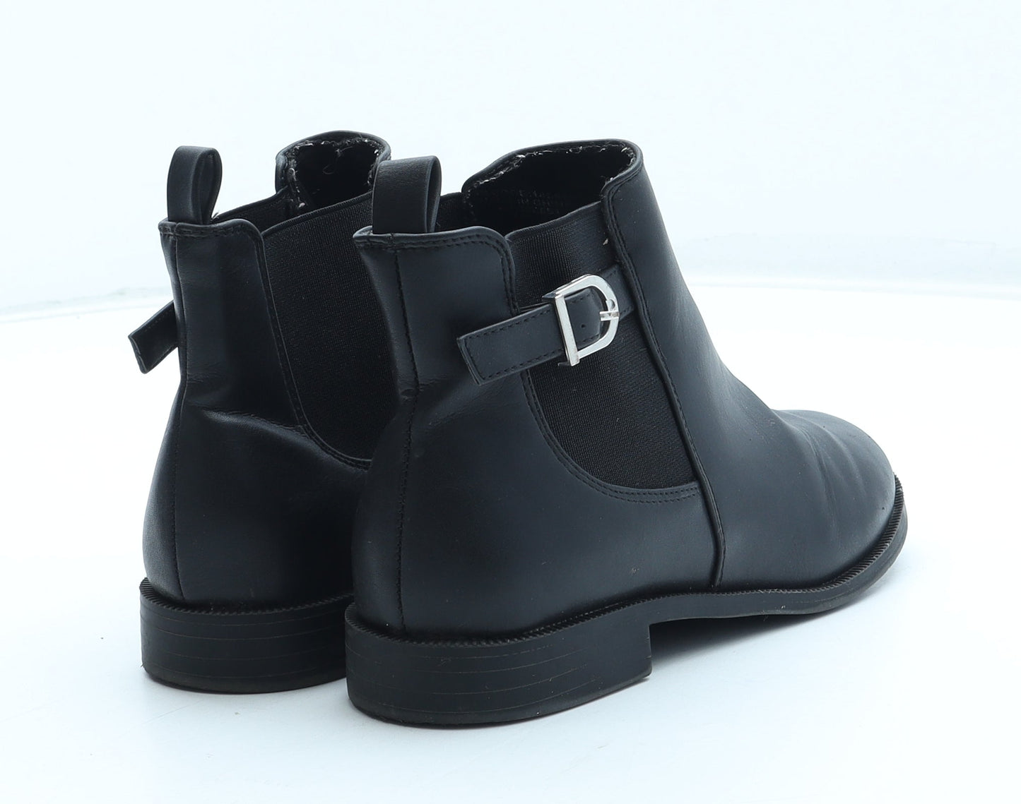 Primark Girls Black Polyurethane Chelsea Boot UK 1