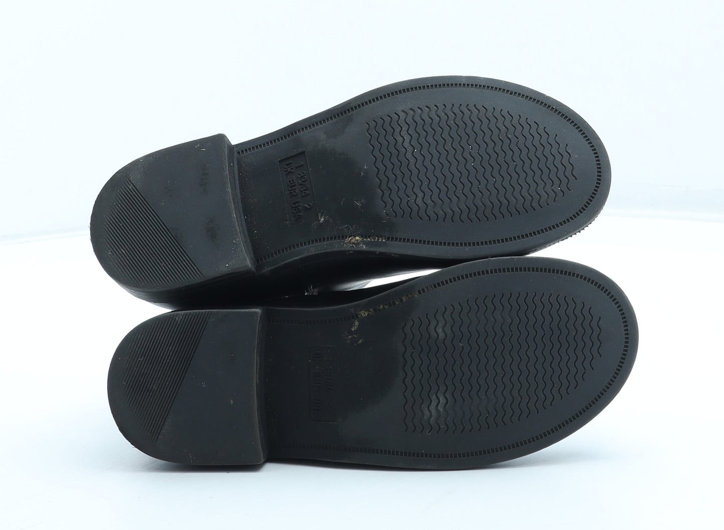 Primark Girls Black Polyurethane Chelsea Boot UK 1