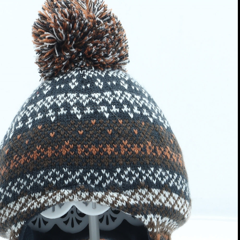 Preworn Boys Multicoloured Fair Isle Acrylic Winter Hat Size S