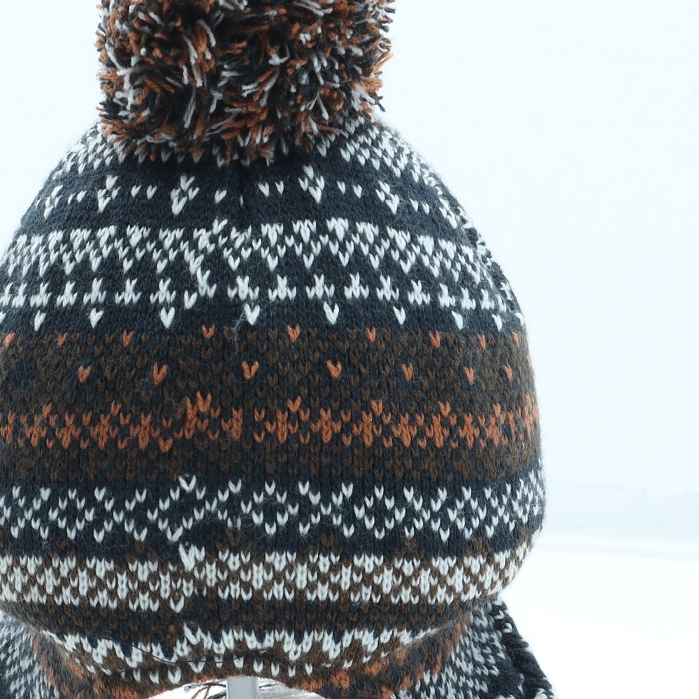 Preworn Boys Multicoloured Fair Isle Acrylic Winter Hat Size S