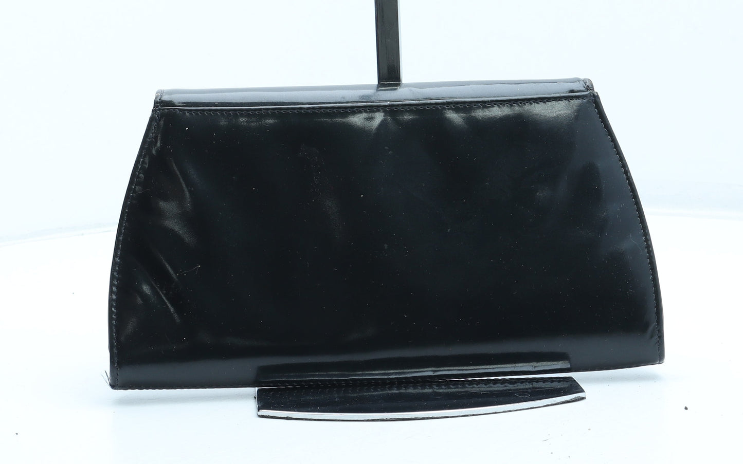 Holmes Womens Black Polyurethane Clutch Size Small