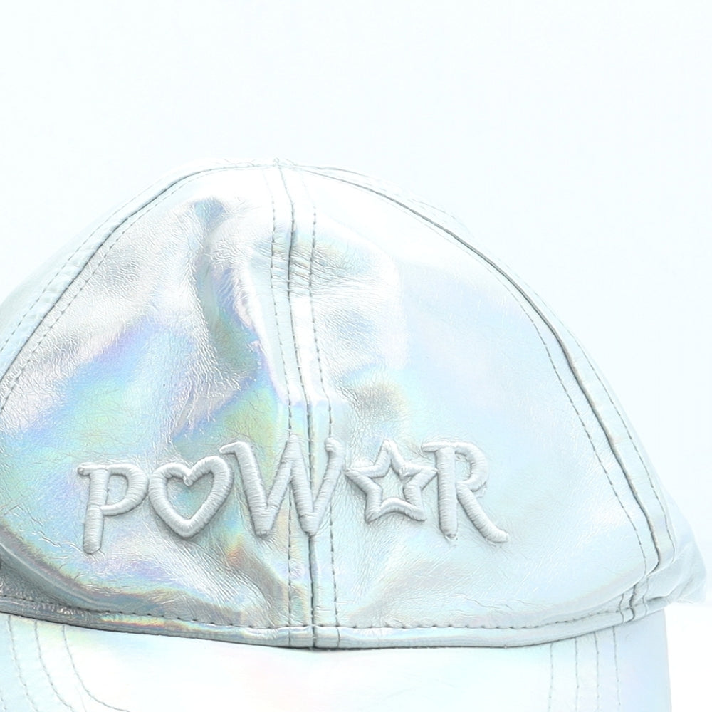 Primark Girls Silver Polyester Snapback Size Adjustable - Power Size 4-7 Years