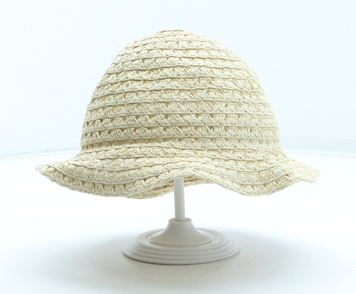 Primark Girls Beige Straw Sun Hat Size S - Size 12-24 months