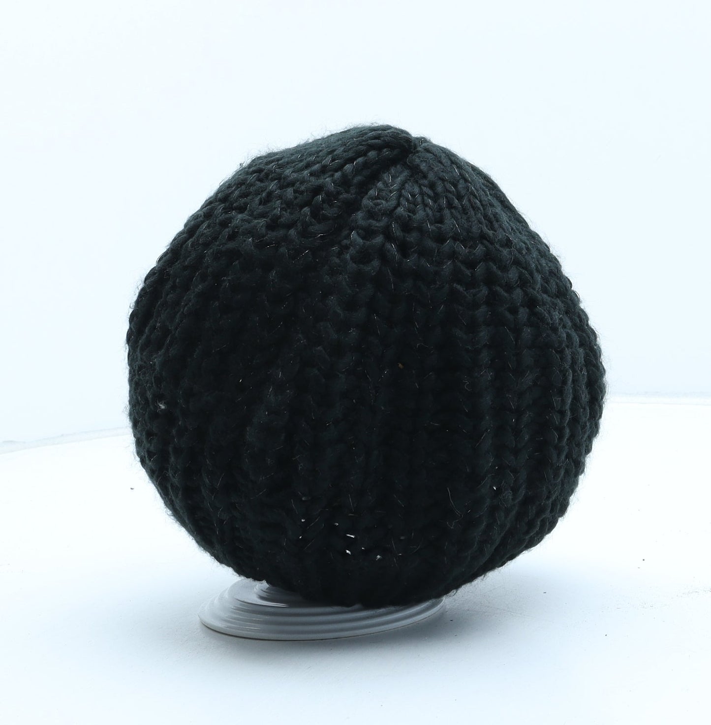 Preworn Womens Black Acrylic Beanie One Size