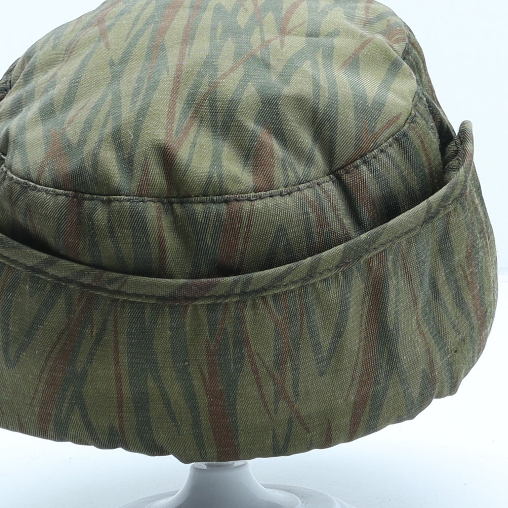 Preworn Womens Green Camouflage Polyester Peaked Cap One Size