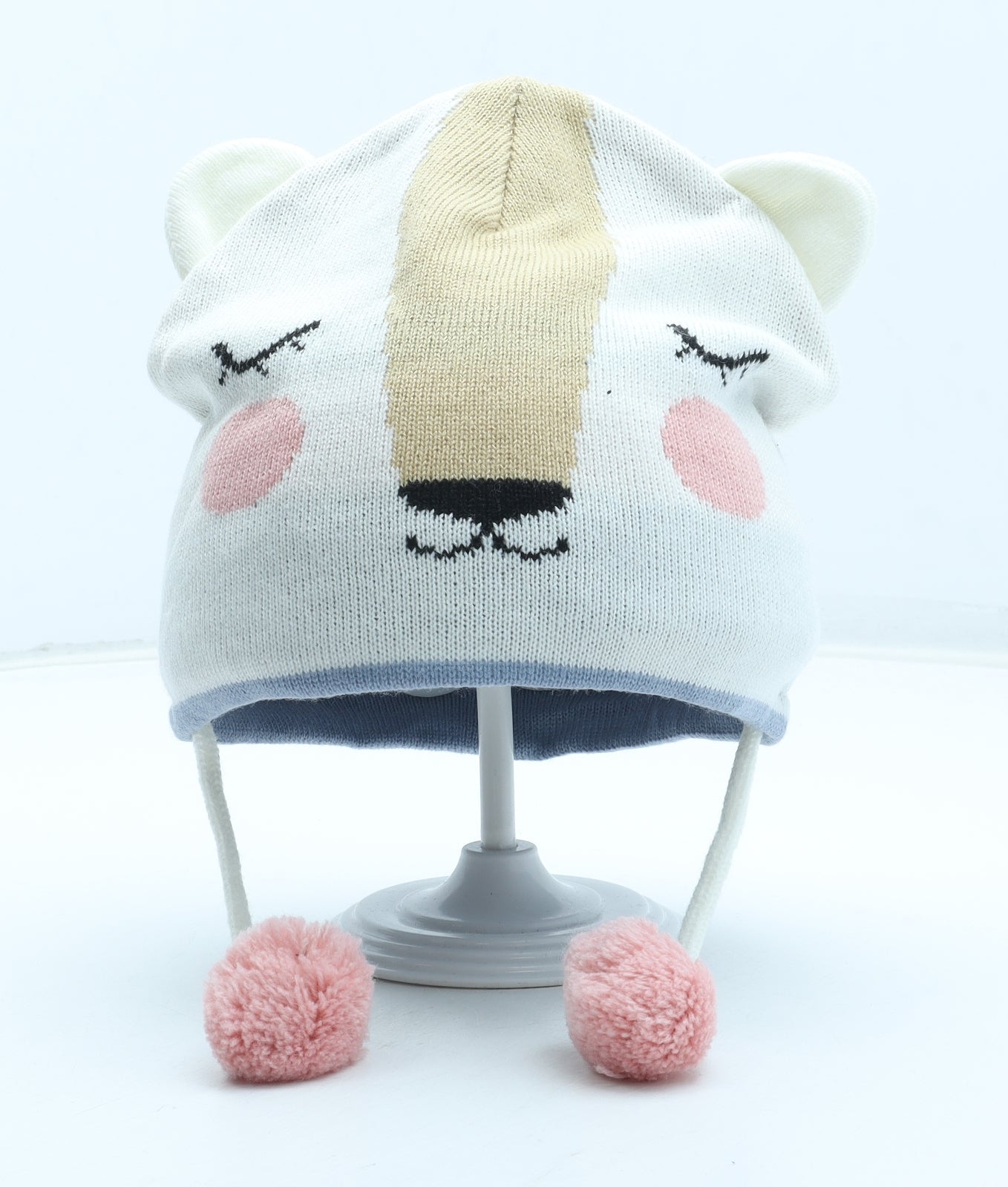 Preworn Girls Multicoloured Acrylic Beanie One Size - Bear