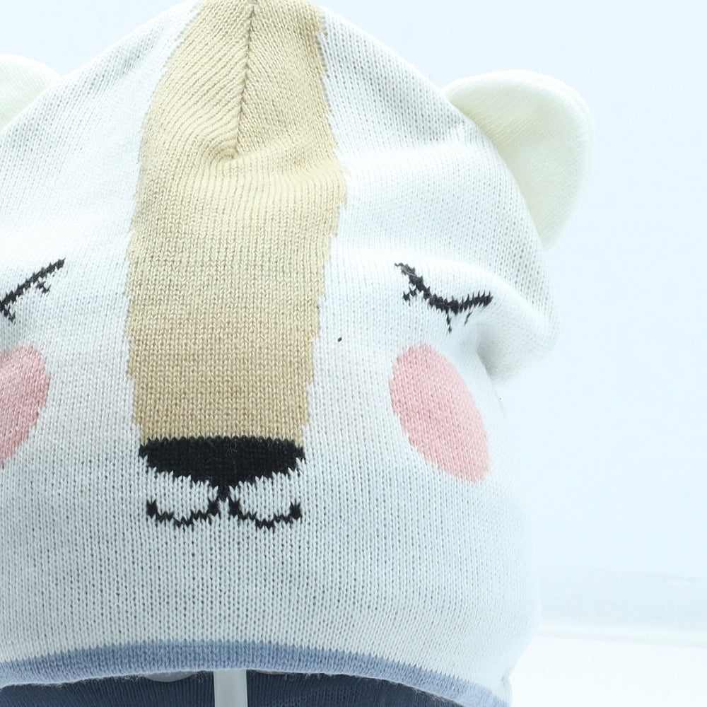 Preworn Girls Multicoloured Acrylic Beanie One Size - Bear