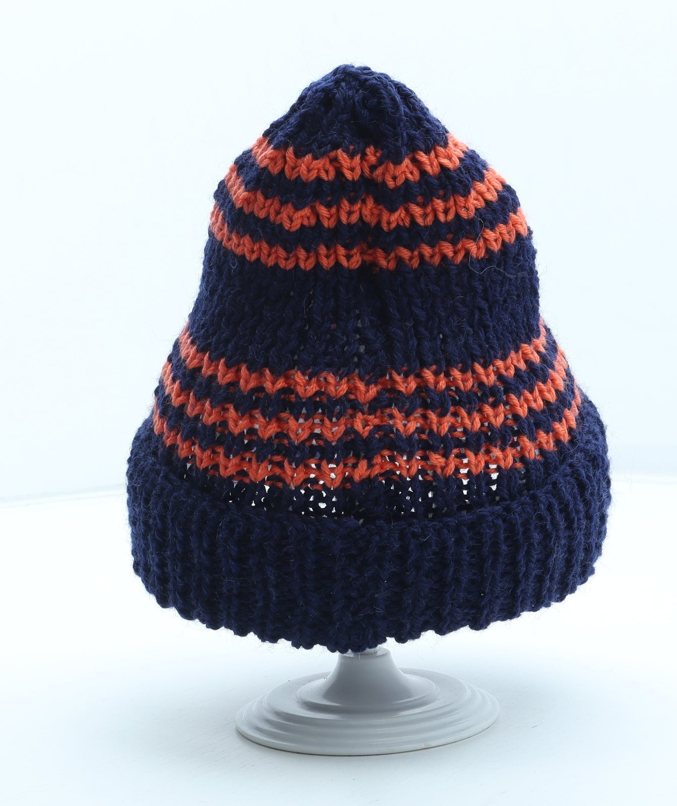Preworn Boys Blue Colourblock Acrylic Beanie One Size