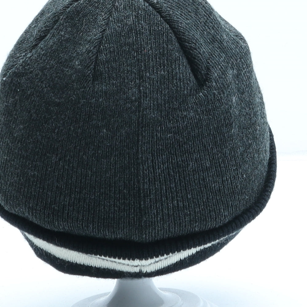 George Boys Grey Colourblock Acrylic Beanie One Size - UK Size 4-8 Years