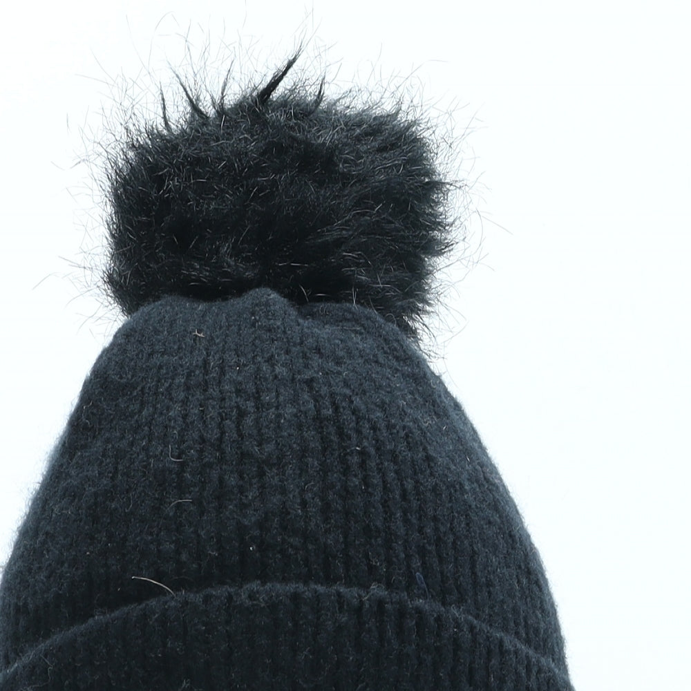 George Womens Black Acrylic Winter Hat One Size