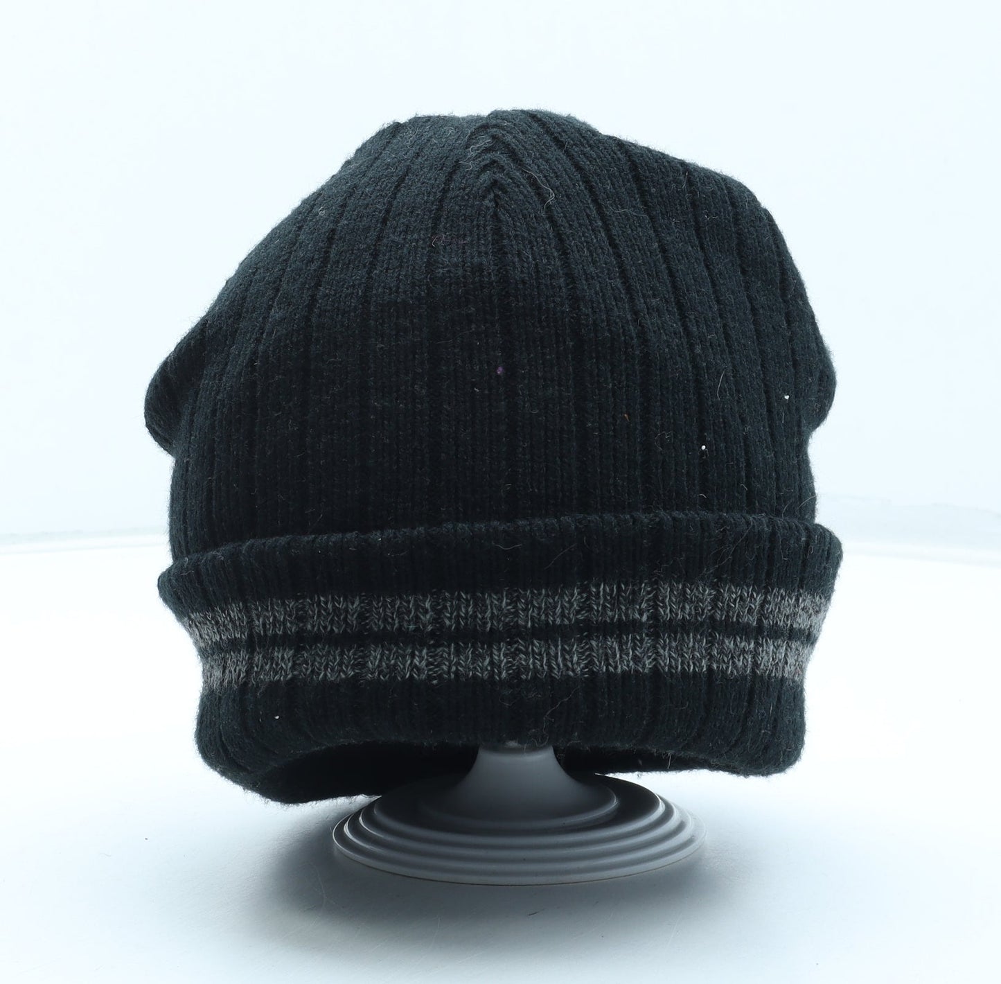 George Mens Black Acrylic Beanie One Size
