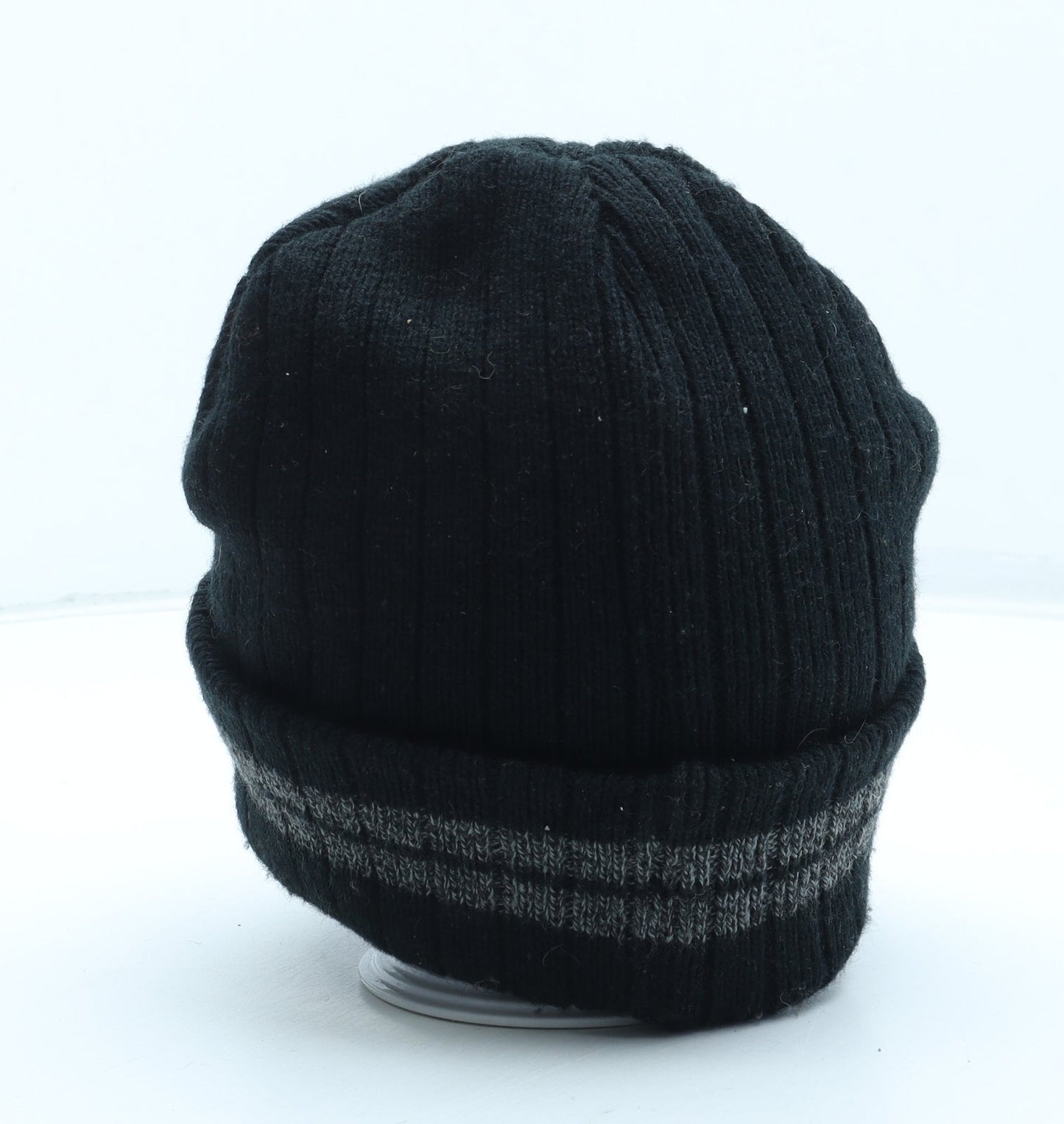 George Mens Black Acrylic Beanie One Size