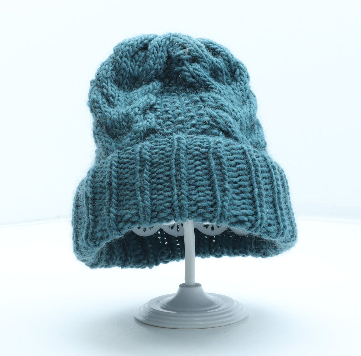 Preworn Womens Blue Acrylic Winter Hat One Size