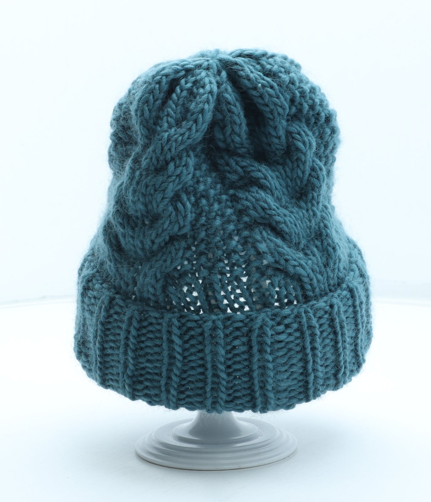 Preworn Womens Blue Acrylic Winter Hat One Size