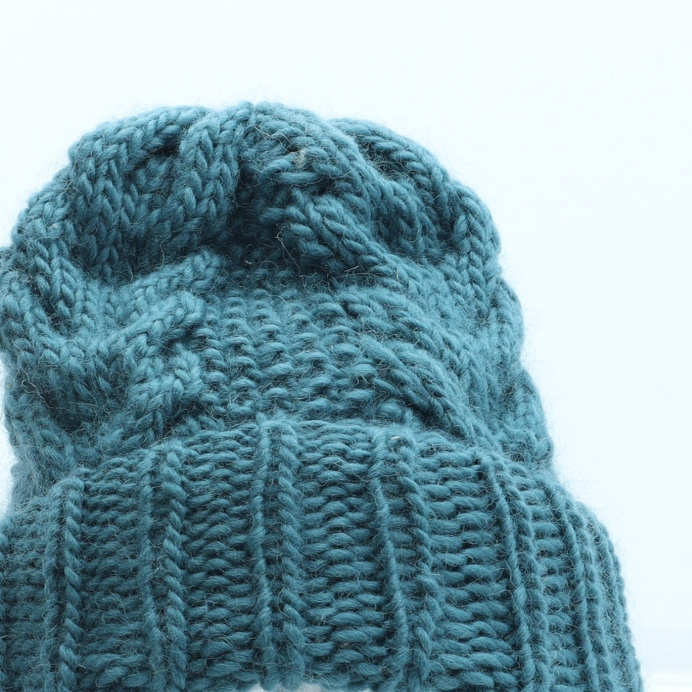 Preworn Womens Blue Acrylic Winter Hat One Size