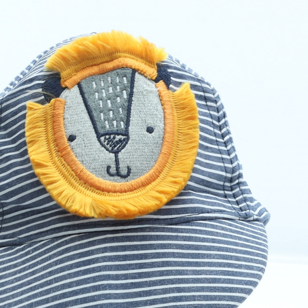 Primark Boys Blue Striped Polyester Sun Hat Size Adjustable
