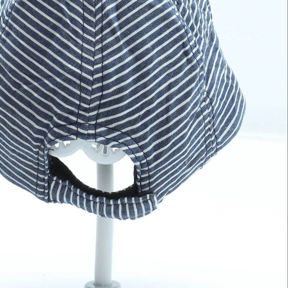 Primark Boys Blue Striped Polyester Sun Hat Size Adjustable