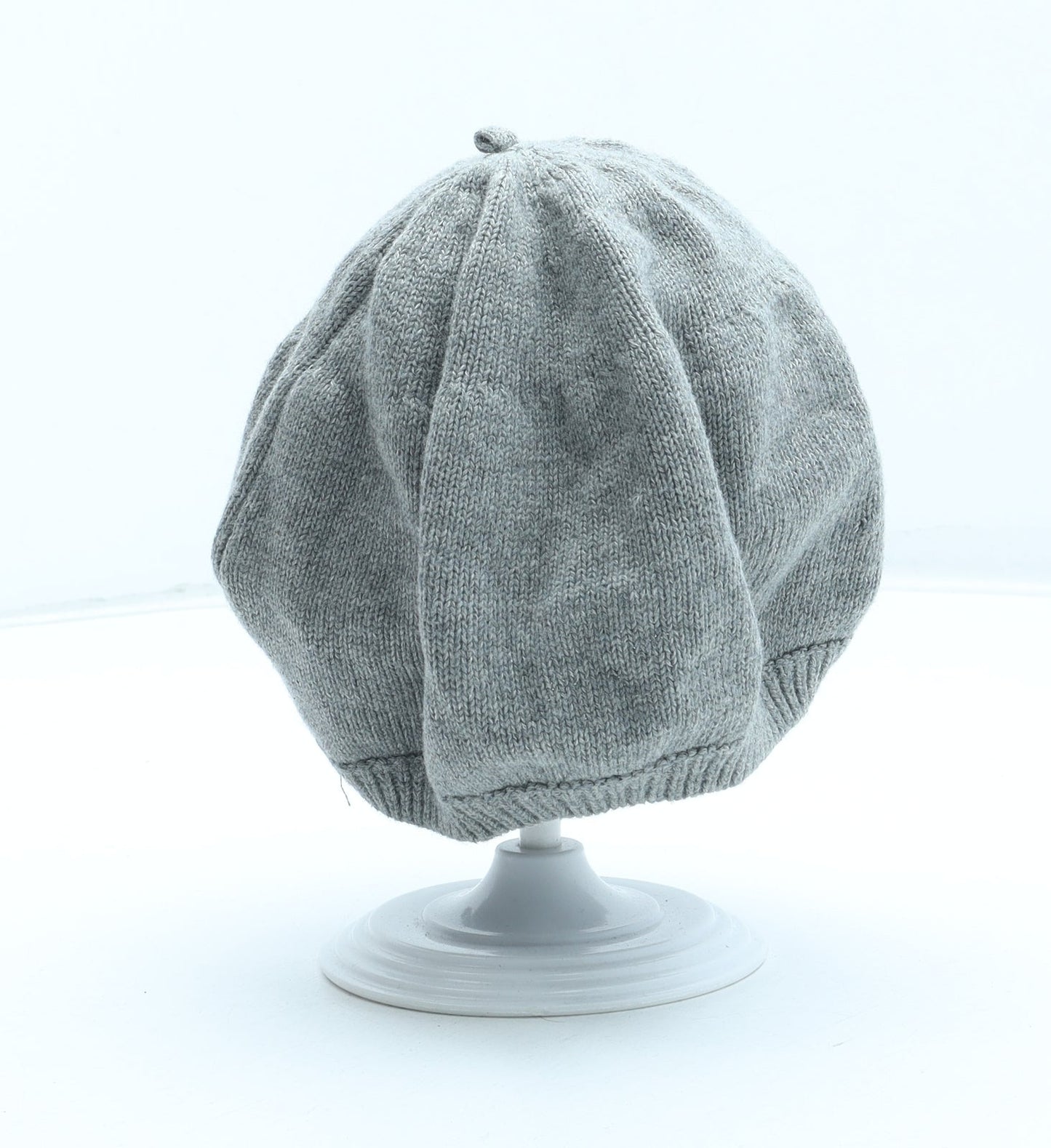 Preworn Girls Grey 100% Cotton Beanie Size S - Size 4 Years