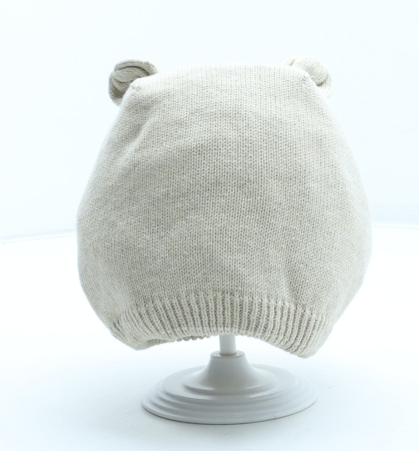 F&F Boys Beige Acrylic Balaclava Size S - Size 3-6 months