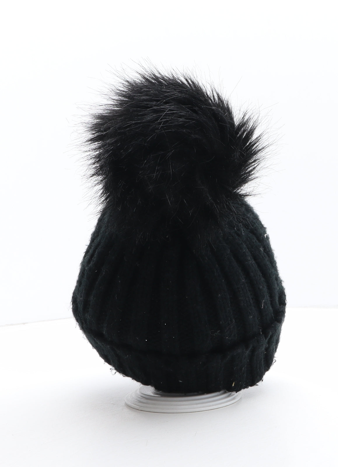 F&F Womens Black Modacrylic Winter Hat One Size