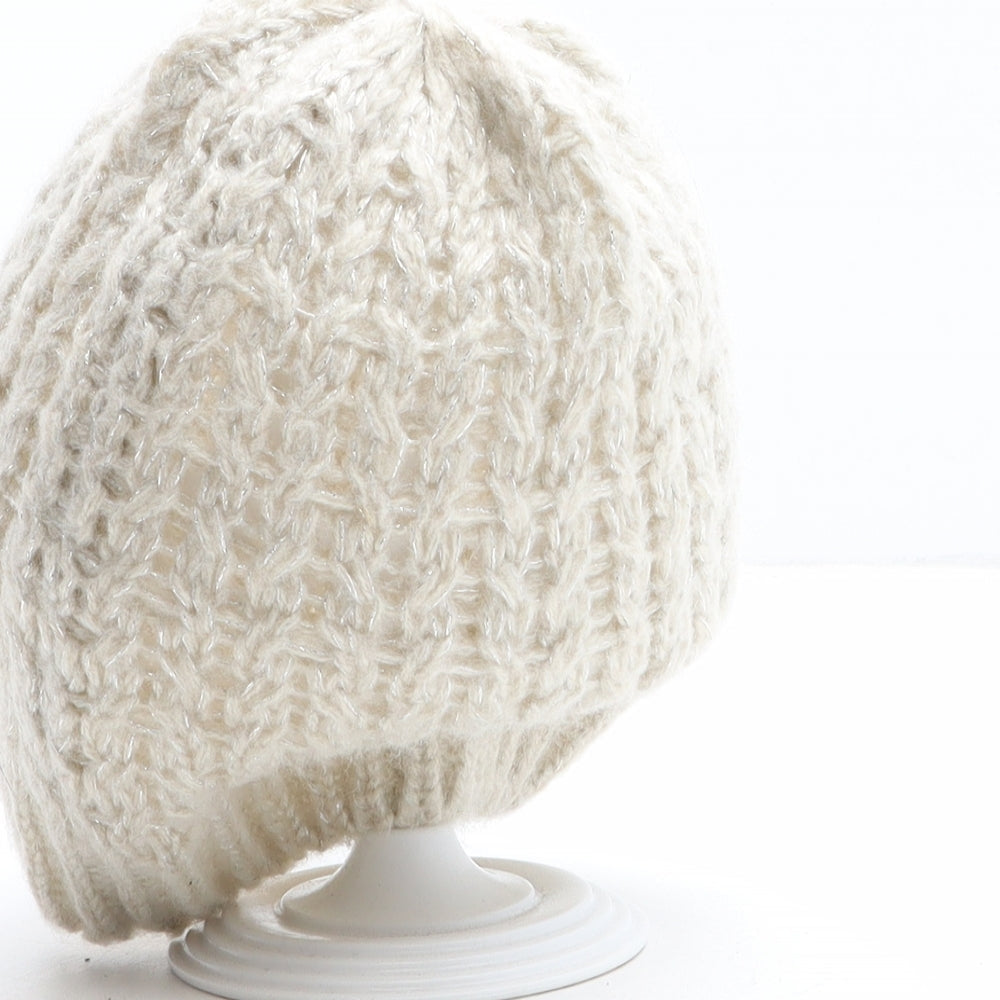 Atmosphere Womens Beige Acrylic Winter Hat One Size