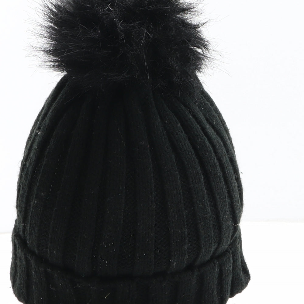 Primark Womens Black Acrylic Bobble Hat One Size