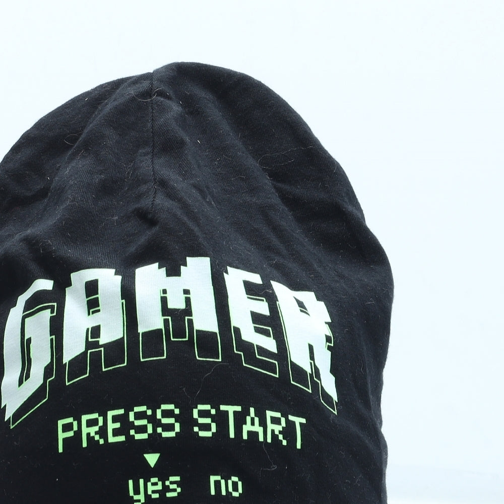 Preworn Boys Black Polyester Beanie One Size - Gamer