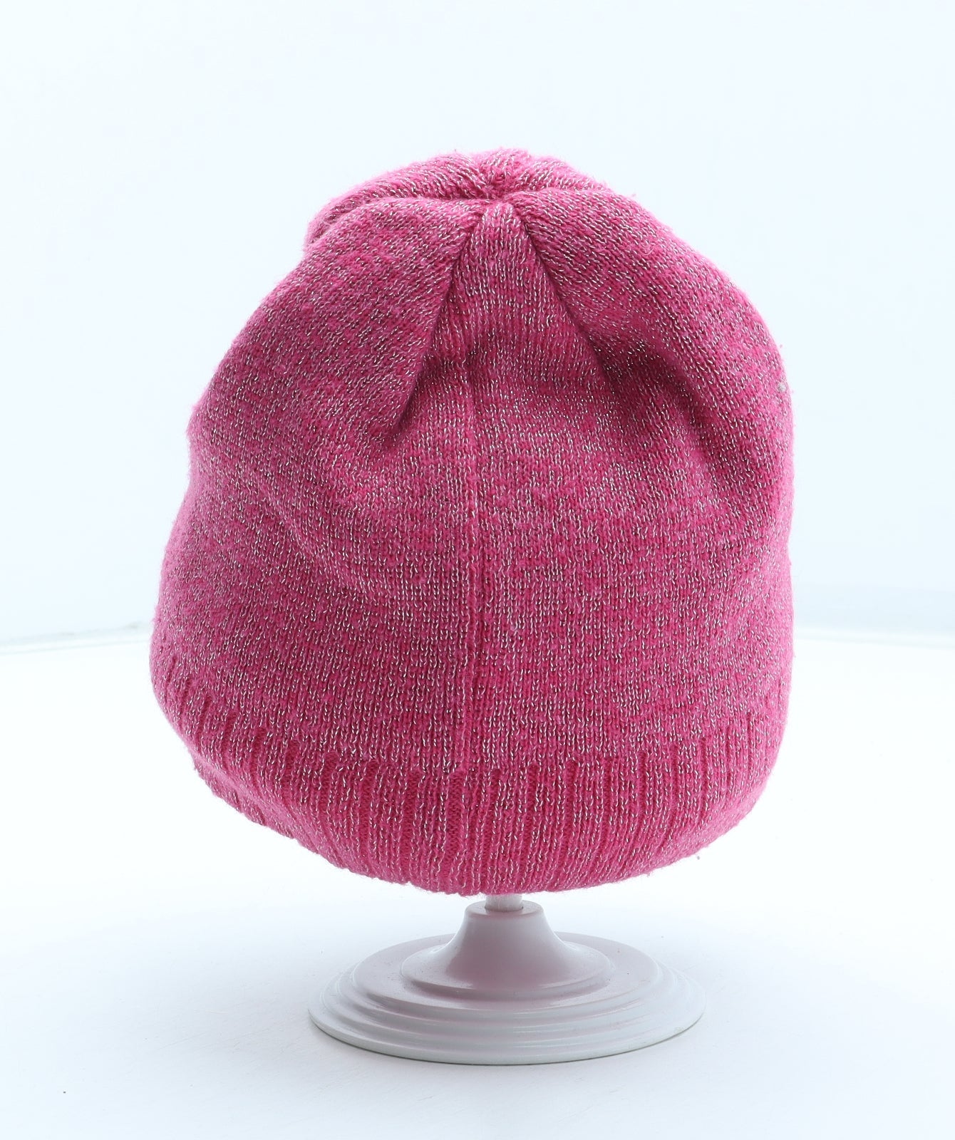 Preworn Girls Pink Acrylic Beanie One Size