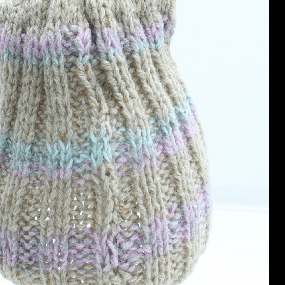 Preworn Womens Multicoloured Striped Acrylic Winter Hat One Size