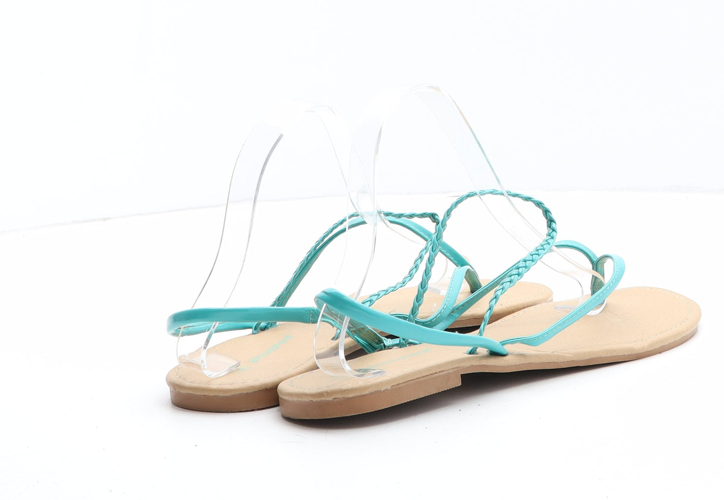 Atmosphere Womens Green Synthetic Thong Sandal UK