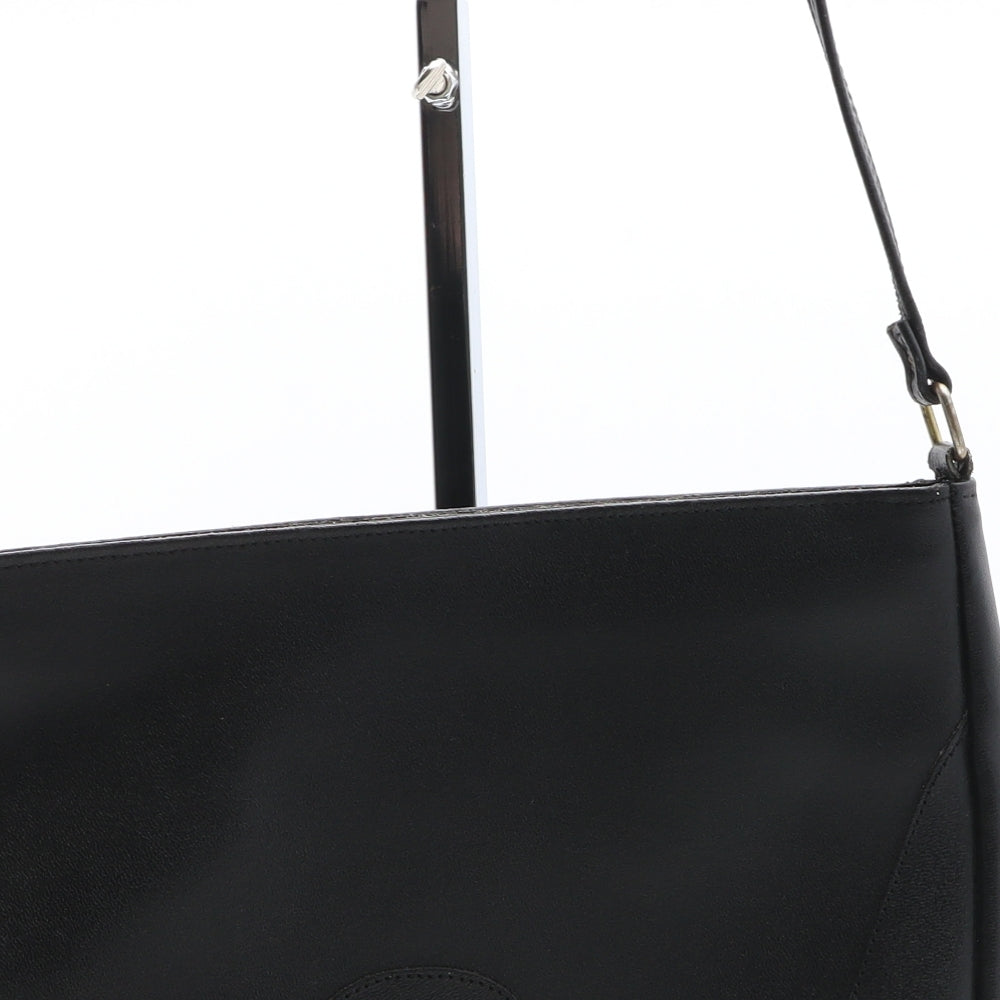 Preworn Womens Black Polyurethane Crossbody Size Small