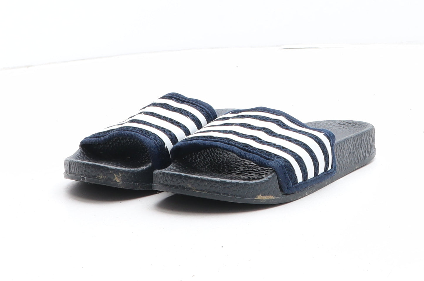 Preworn Boys Blue Striped Synthetic Slip On Slipper UK 10