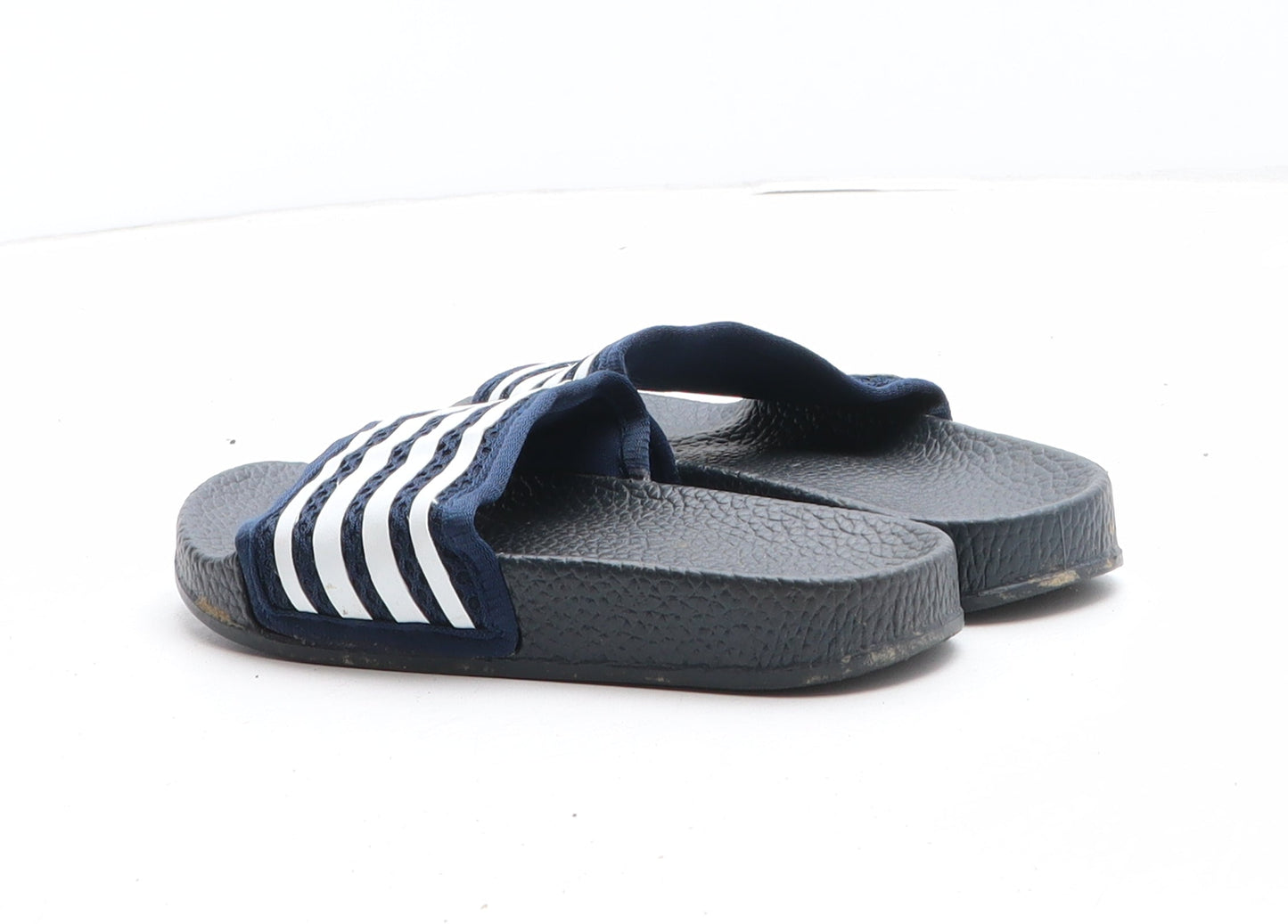 Preworn Boys Blue Striped Synthetic Slip On Slipper UK 10