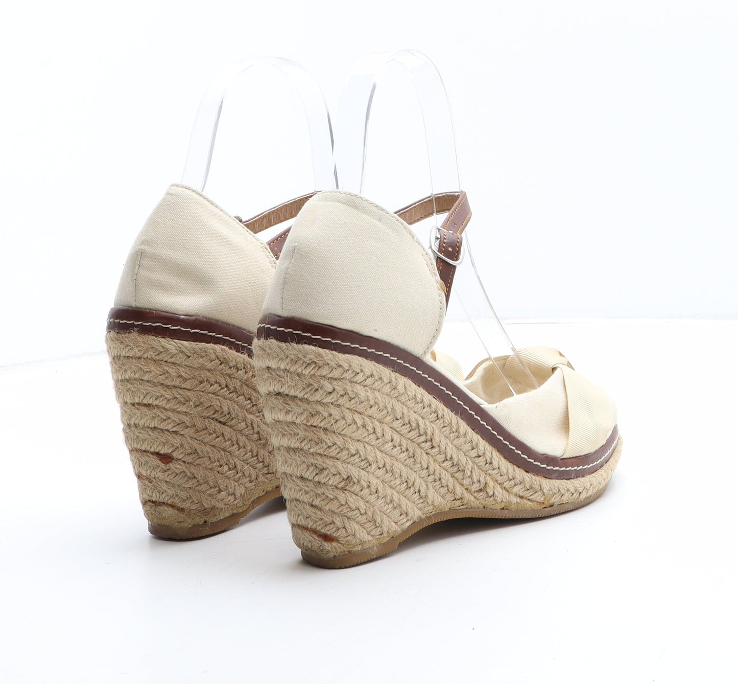 Atmosphere Womens Beige Synthetic Espadrille Heel UK