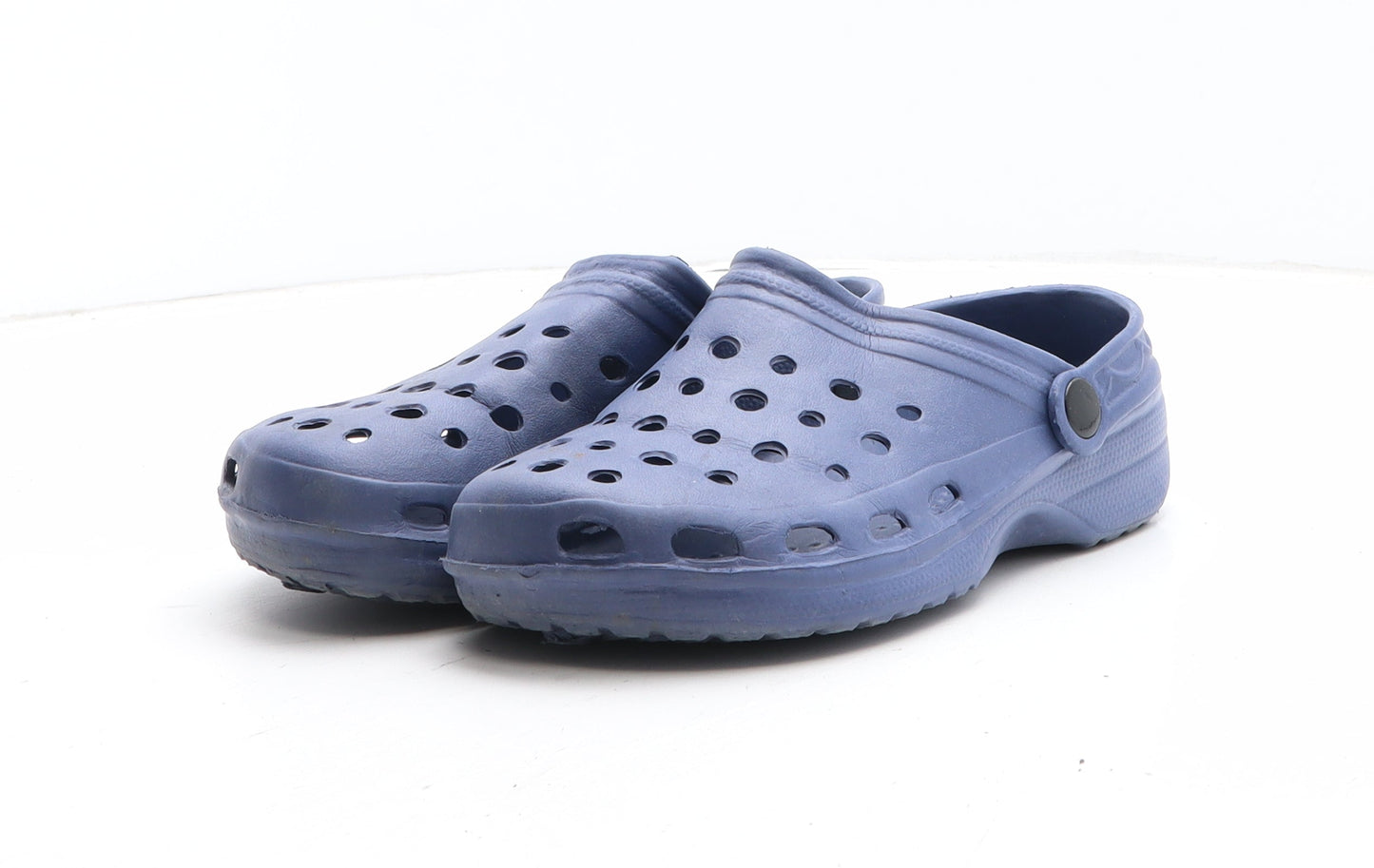Preworn Boys Blue Synthetic Slip On Casual UK 3