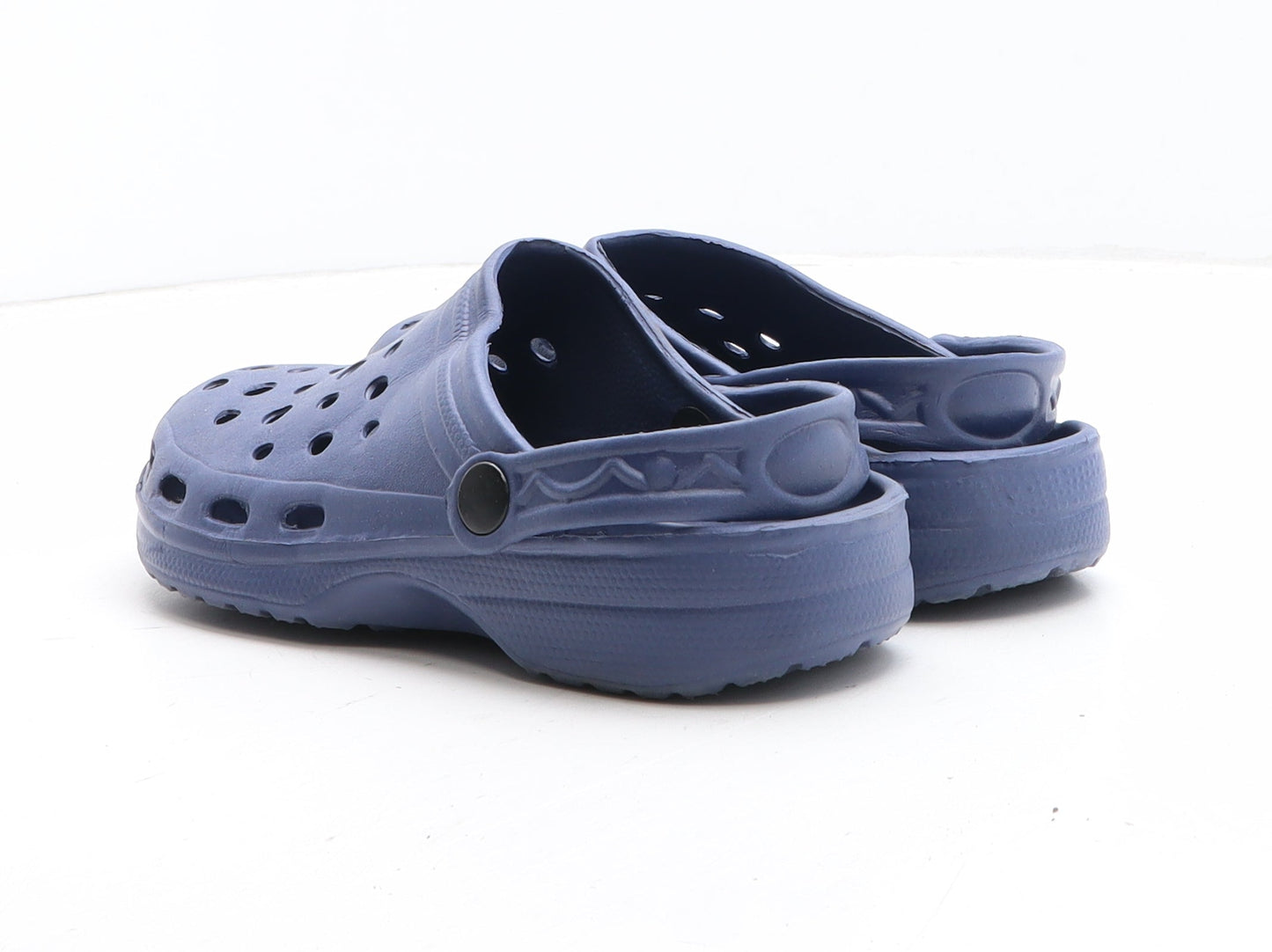 Preworn Boys Blue Synthetic Slip On Casual UK 3