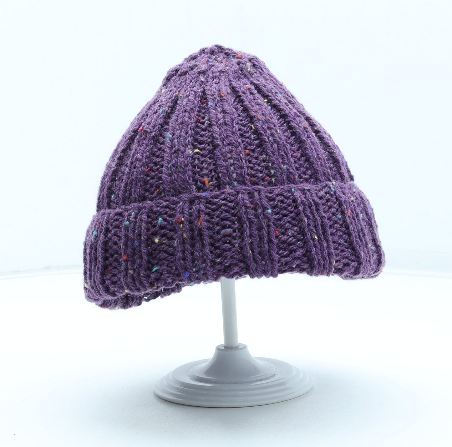 Preworn Girls Purple Acrylic Beanie Size S