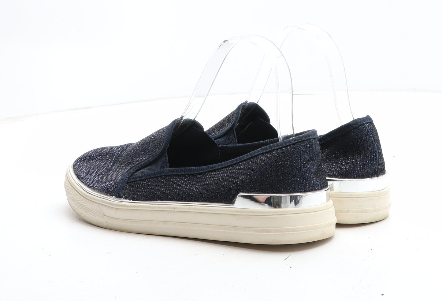 F&F Womens Blue Synthetic Trainer Casual UK