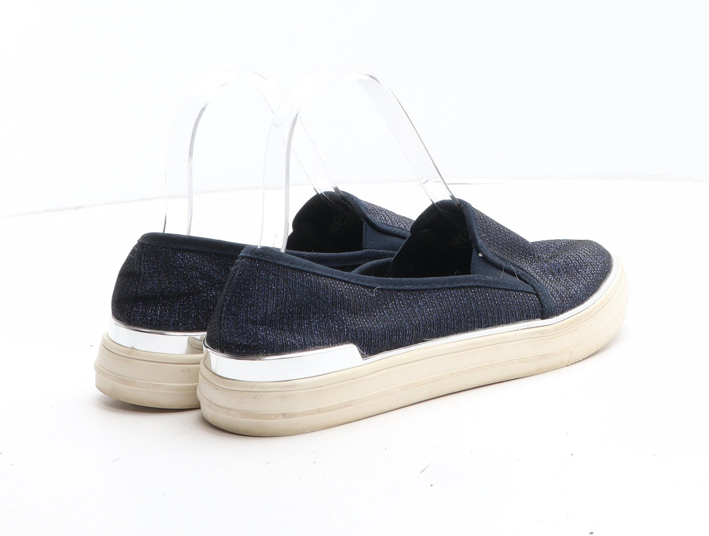 F&F Womens Blue Synthetic Trainer Casual UK