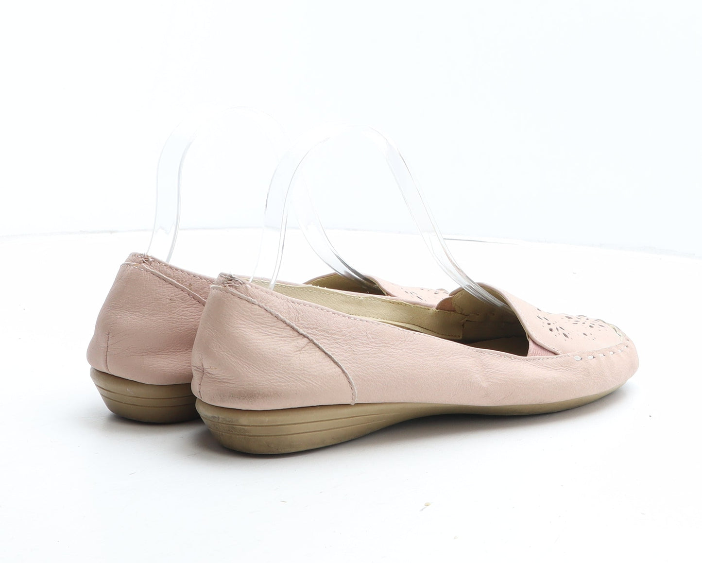 Preworn Womens Pink Geometric Synthetic Slip On Casual UK