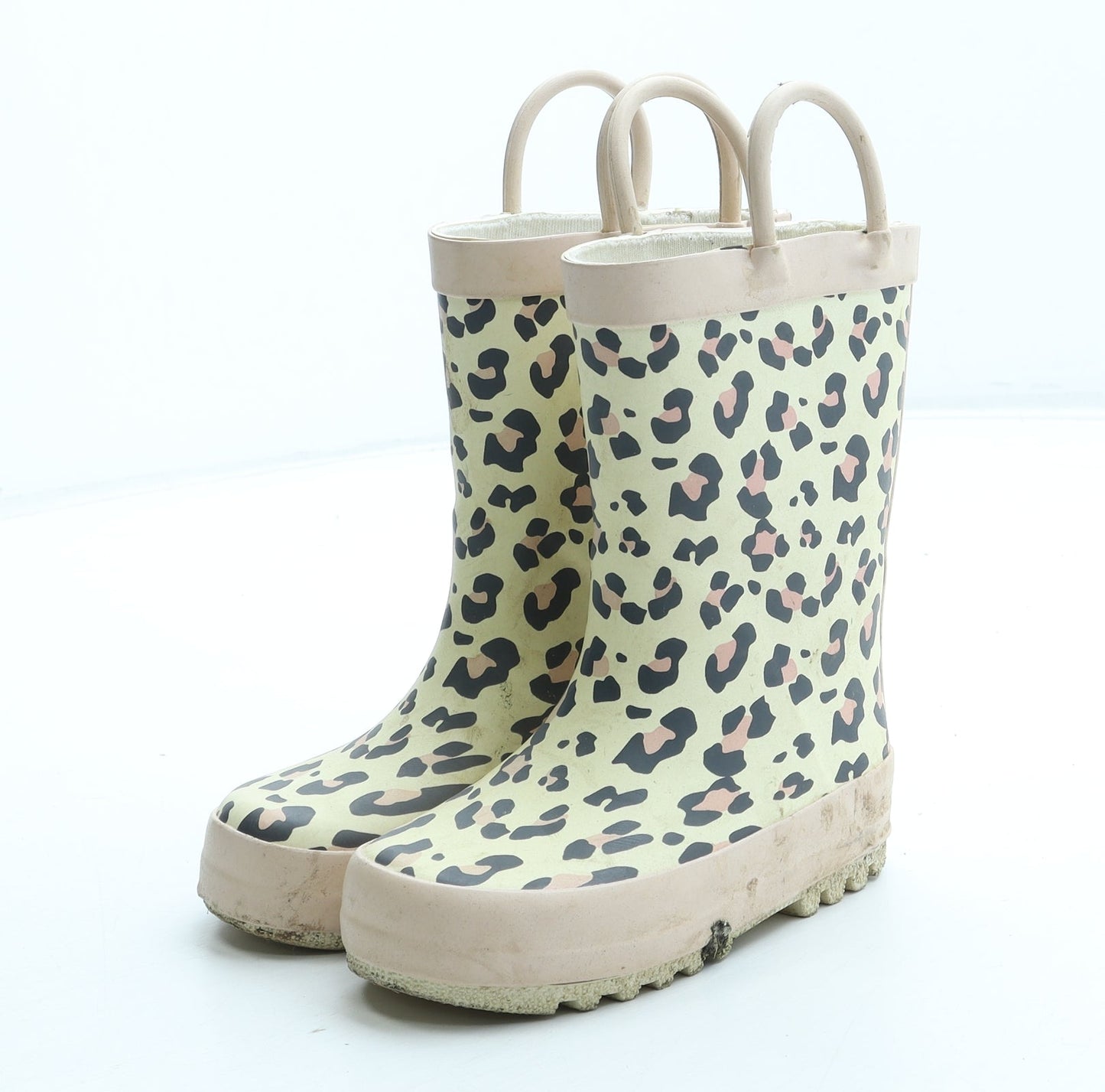 Primark Girls Multicoloured Animal Print Rubber Wellies Boot UK 5 22 - Leopard Pattern