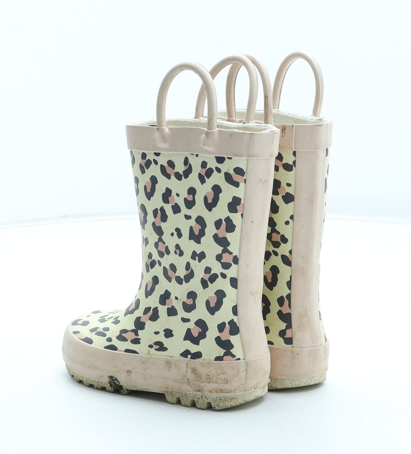 Primark Girls Multicoloured Animal Print Rubber Wellies Boot UK 5 22 - Leopard Pattern