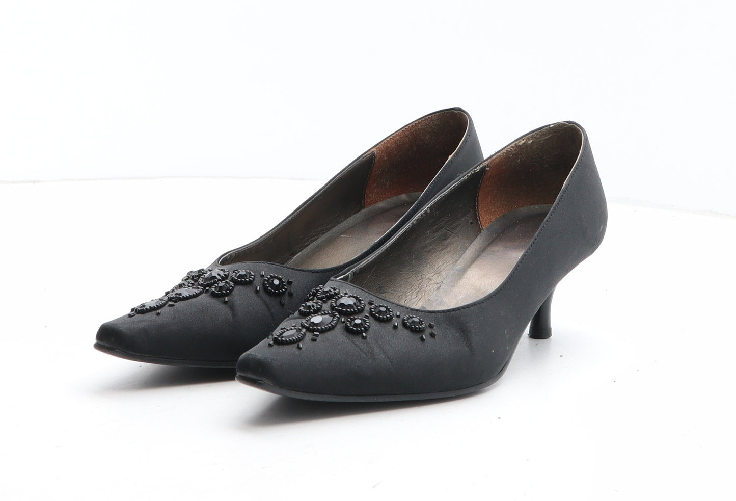 Preworn Womens Black Synthetic Court Heel UK