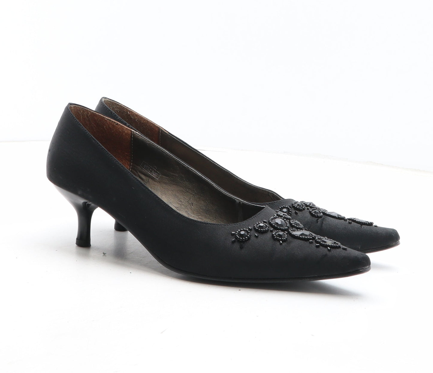 Preworn Womens Black Synthetic Court Heel UK