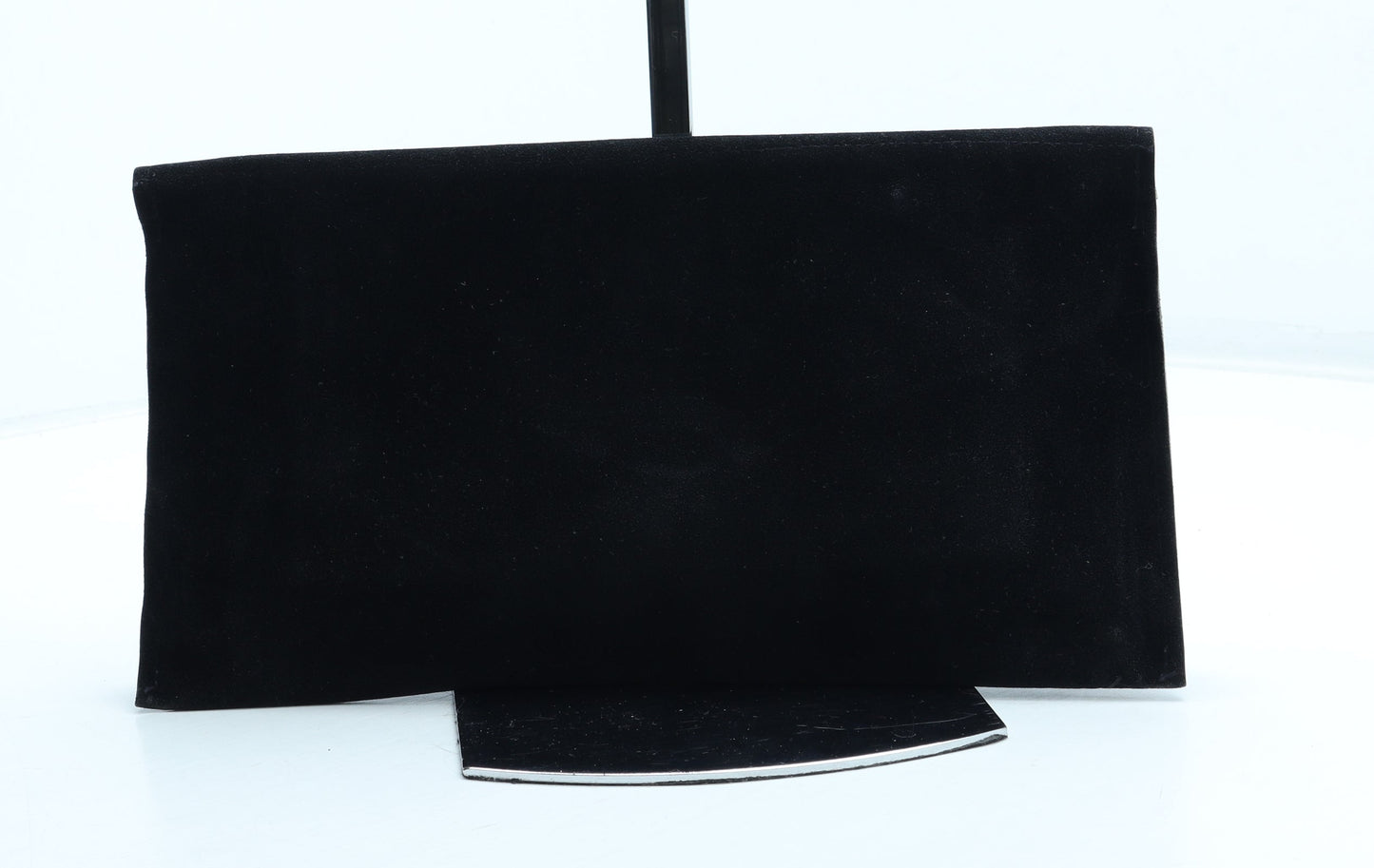 Preworn Womens Black Polyurethane Clutch Size Small
