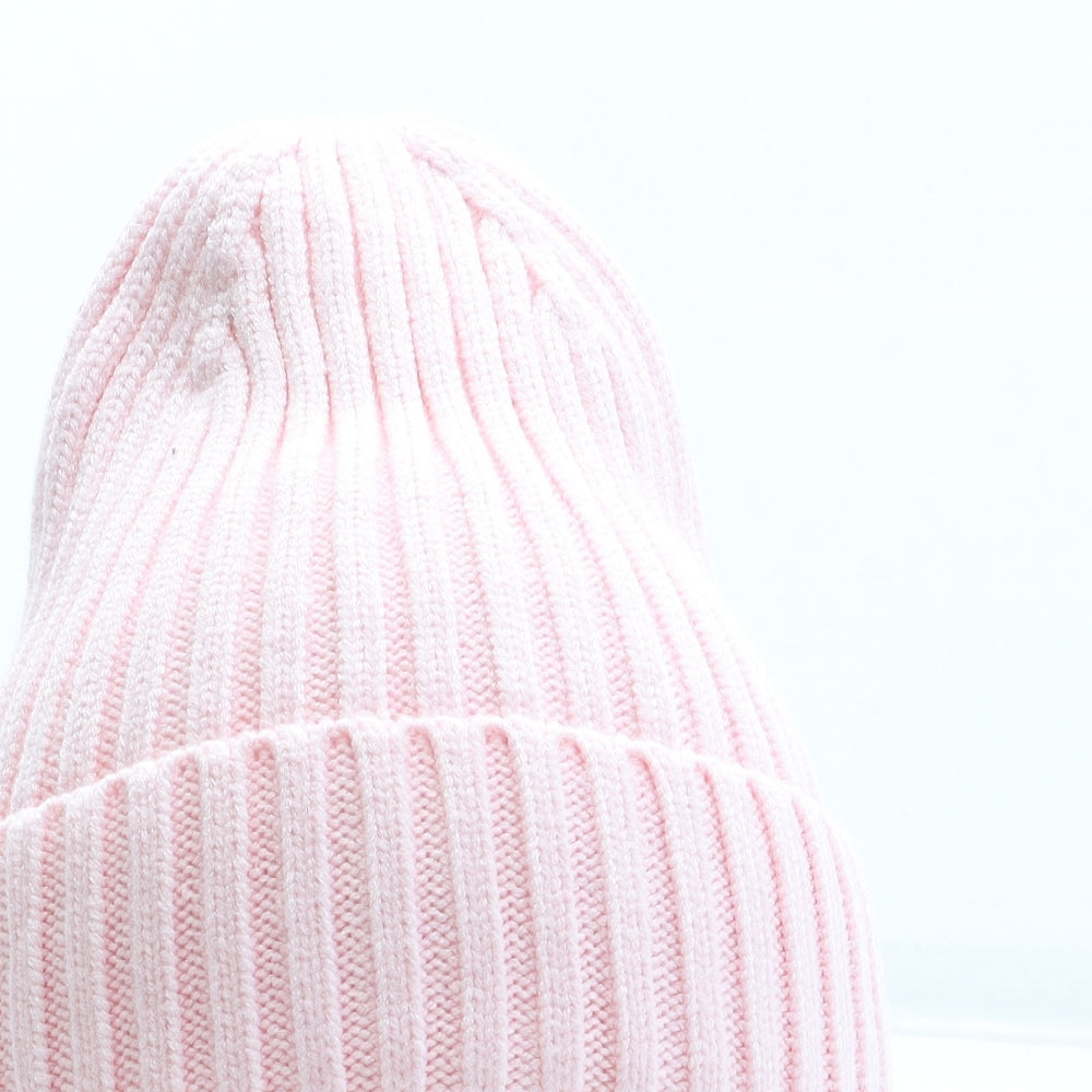 Marks and Spencer Girls Pink Acrylic Beanie Size S