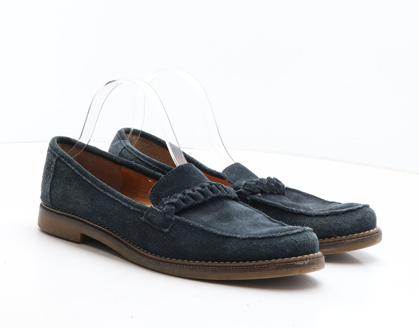 Preworn Womens Blue Suede Loafer Casual UK